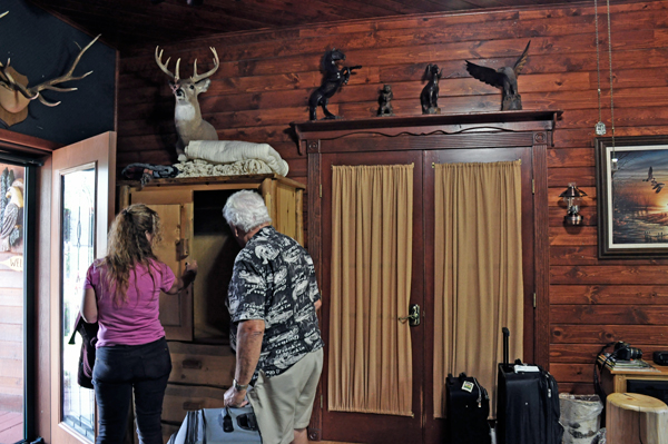 Closet with extra blankets and pillows